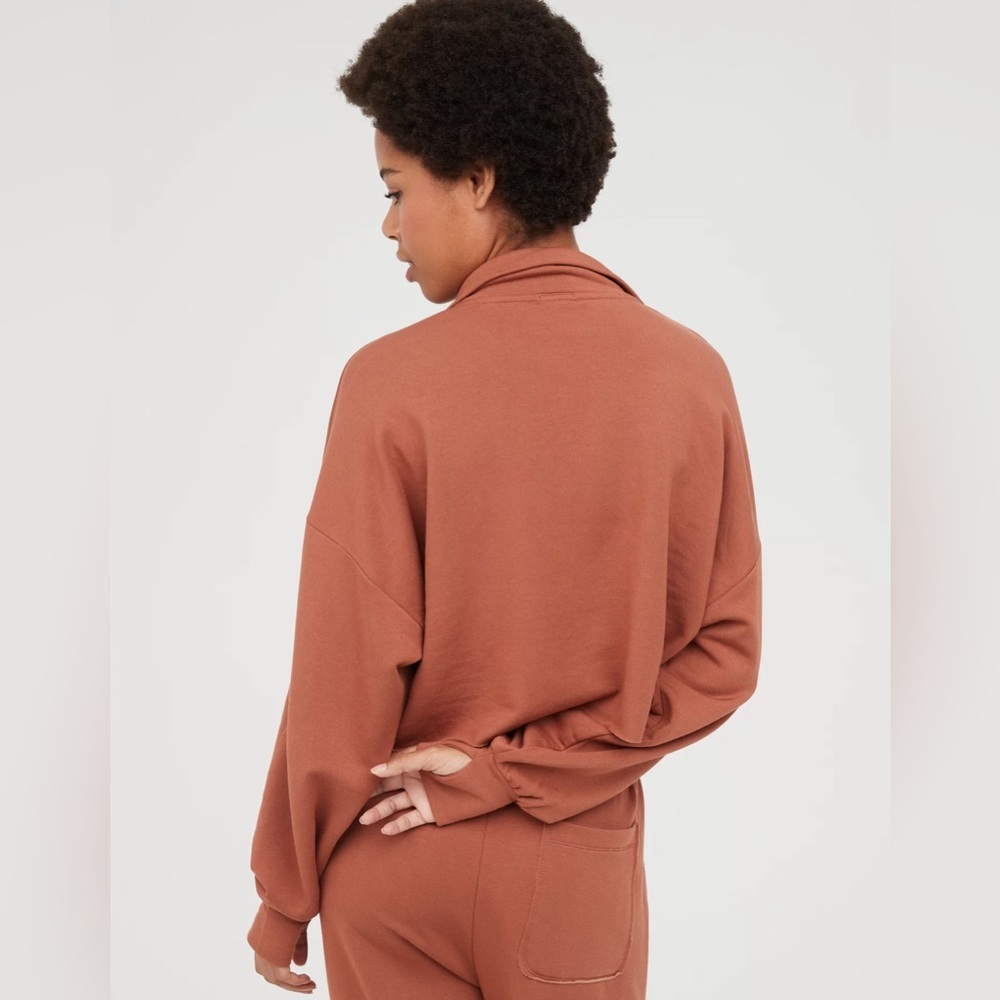 🆕 OFFLINE By Aerie OTT Fleece Quarter Zip Sweatshirt size XL - Picture 6 of 10
